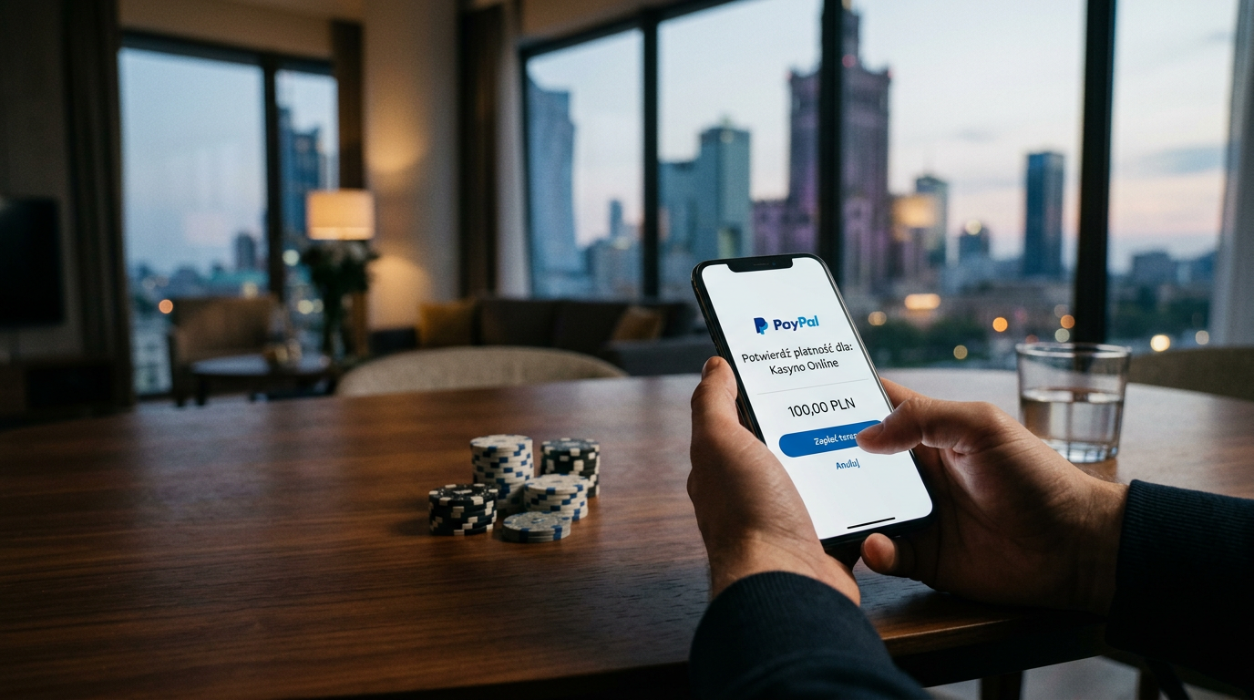Ilustracja nowoczesnych płatności PayPal w bezpiecznym kasynie online