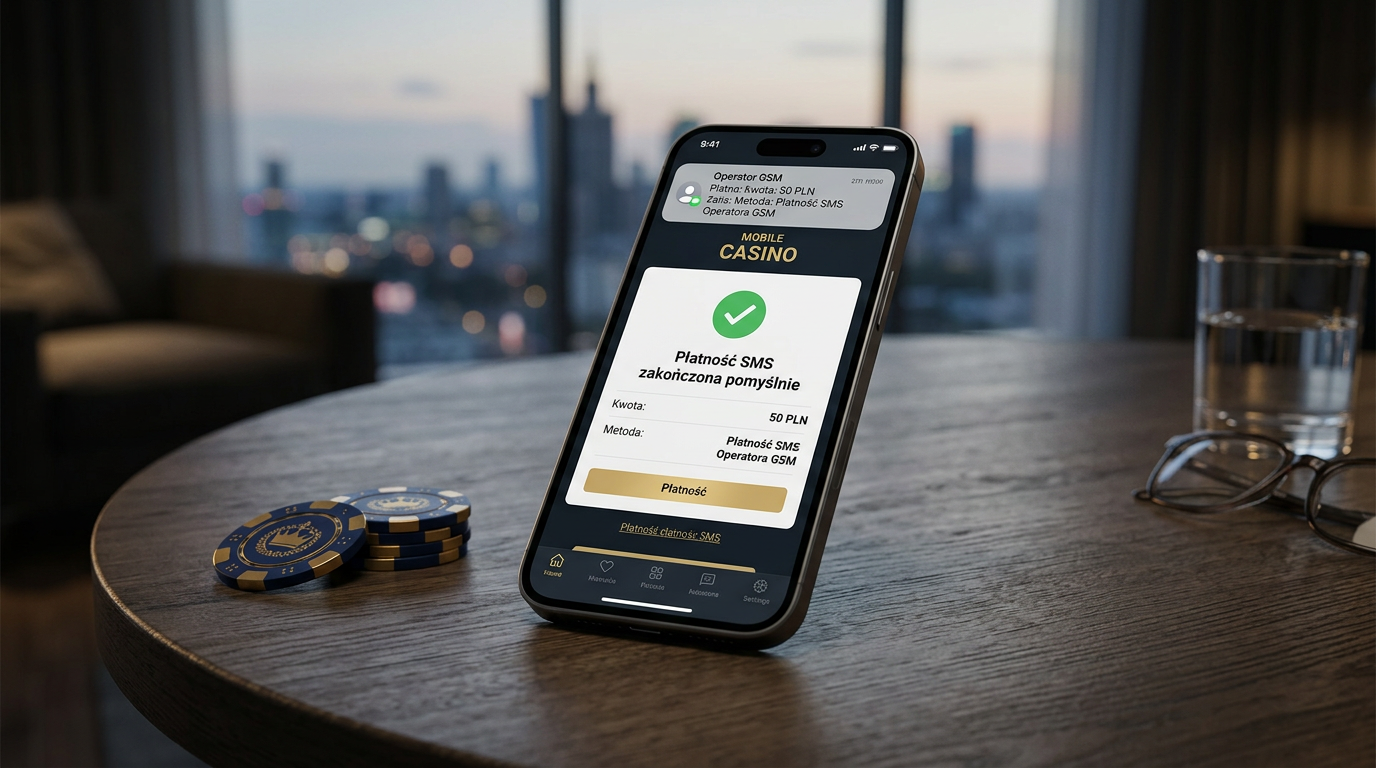 Smartfon z potwierdzeniem płatności w kasynie online